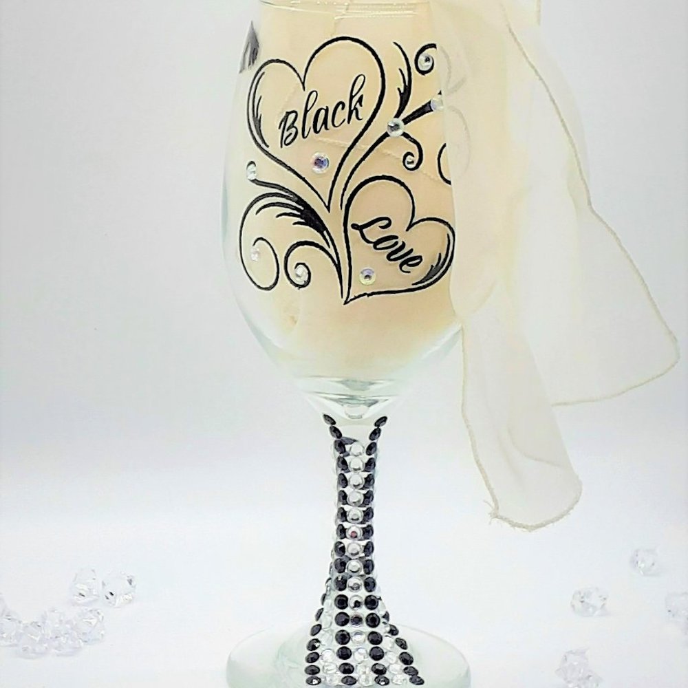 Black Love 13 oz. Wine Glass